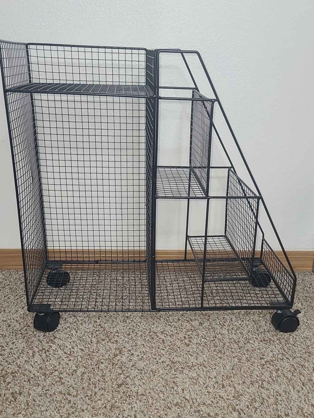 Black Wire Rolling Storage Organizer - Home Storage & Organization
